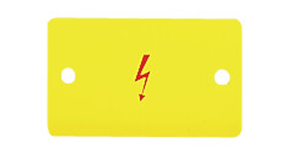 Wago 400-473/473-327 Protective warning marker; with high-voltage symbol; for 3 terminal blocks; yellow Pack of 25