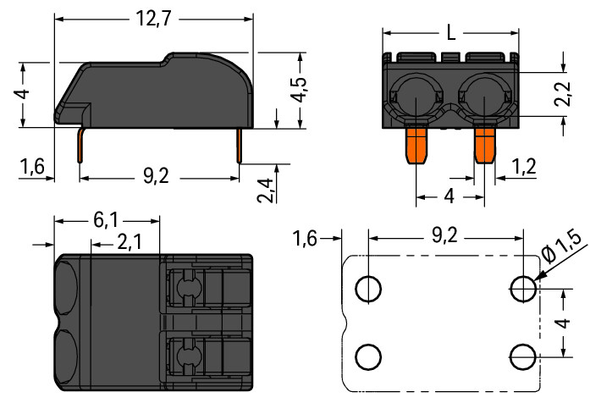 Wago 2060-1473/998-404 Pack of 550