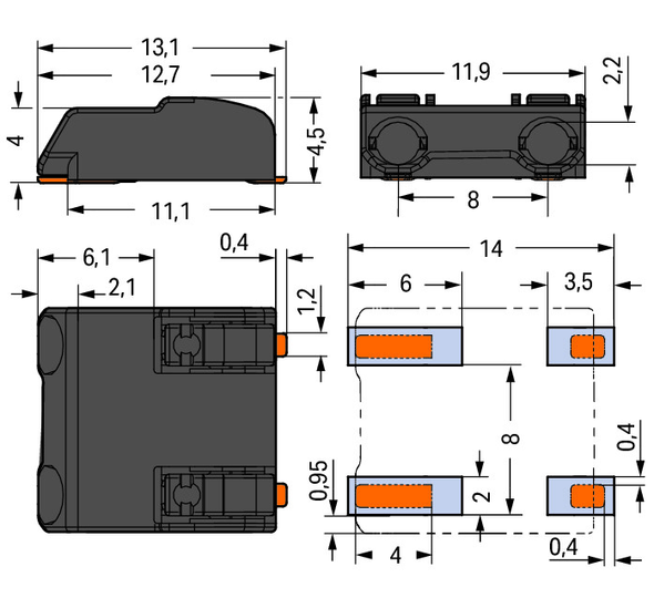 Wago 2060-872/998-404 Pack of 750