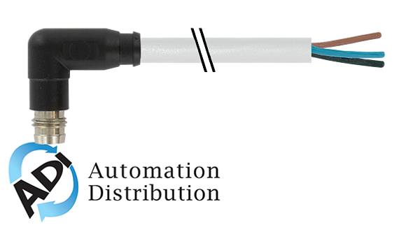 Murrelektronik 7000-08191-2110150 m8 male 90?? snap-in with cable, pvc 4x0.25 gy ul/csa 1,5m