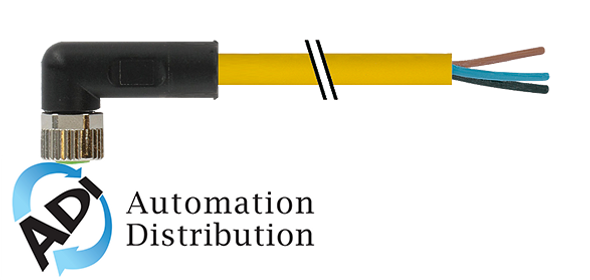 Murrelektronik 7700-08081-U030150 m8 female 90?? with cable, tpe 3x22awg ye ul/csa, itc/pltc 1.5m