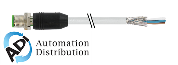 Murrelektronik 7000-13061-3170030 m12 male 0?? shield with cable, pvc-ob 3x0,34 shielded  grey  0,3m