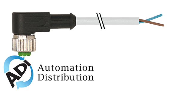 Murrelektronik 7000-15021-4140150 m12 female 90?? with cable cube67, pur-ob 2x0,5 grey ul,csa+drag chain 1,5m