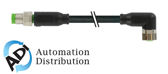 Murrelektronik 7000-88021-6300030 m8 male 0?? / m8 female 90??, pur 3x0.25 bk ul/csa+drag chain 0.3m