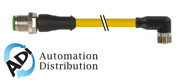 Murrelektronik 7000-40601-0530060 m12 male 0?? / m8 female 90??, pur 3x0.34 ye ul/csa+robot+drag chain 0.6m