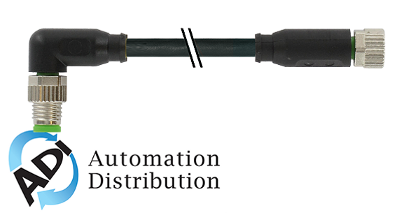 Murrelektronik 7000-88061-6300050 m8 male 90?? / m8 female 0??, pur 3x0.25 bk ul/csa+drag chain 0.5m