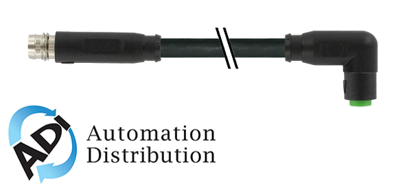 Murrelektronik 7000-88141-6300030 m8 male 0?? / m8 female 90?? snap-in, pur 3x0.25 bk ul/csa+drag chain 0.3m