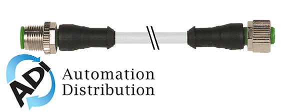 Murrelektronik 7000-40001-2130200 m12 male 0?? / m12 female 0??, pvc 3x0.34 gy ul/csa 2m