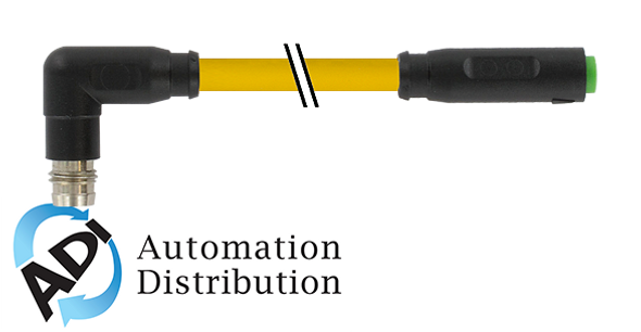 Murrelektronik 7000-88181-0300030 m8 male 90?? / m8 female 0?? snap-in, pur 3x0.25 ye ul/csa+drag chain 0.3m