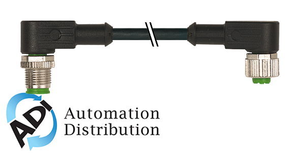 Murrelektronik 7000-40241-6130030 m12 male 90?? / m12 female 90??, pvc 3x0.34 bk ul/csa 0.3m