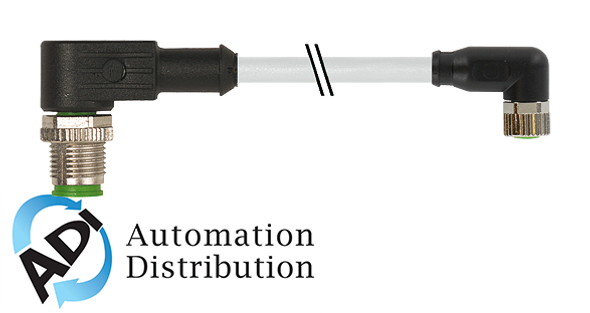 Murrelektronik 7000-40681-2500030 m12 male 90?? / m8 female 90??, pur 3x0.25 gy ul/csa+robot+drag chain 0,3m