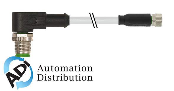 Murrelektronik 7000-40661-2300100 m12 male 90?? / m8 female 0??, pur 3x0.25 gy ul/csa+drag chain 1m