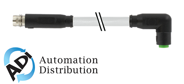 Murrelektronik 7000-88141-2300030 m8 male 0?? / m8 female 90?? snap-in, pur 3x0.25 gy ul/csa+drag chain 0.3m