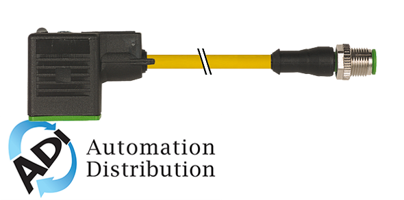 Murrelektronik 7000-88701-0130060 m8 male 0?? 3 pole / msud valve plug form a 18mm, pvc 3x0.34 yellow, ul/csa 0,6m