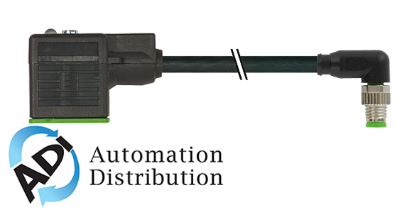 Murrelektronik 7000-88731-6130060 m8 male 90?? 4 pole / msud valve plug form a 18mm, pvc 3x0.34 black 0.6m