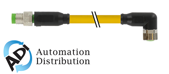 Murrelektronik 7000-88021-0200200 m8 male 0?? / m8 female 90??, pur 3x0.25 ye ul/csa 2m