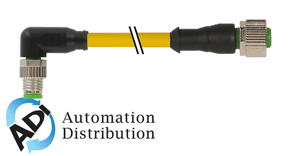 Murrelektronik 7000-88301-0200200 m8 male 90?? / m12 female 0??, pur 3x0.25 yellow, 2m