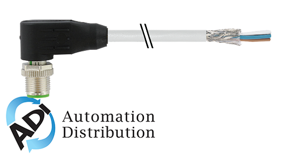 Murrelektronik 7000-13141-2010200 m12 male 90?? shielded with cable, pvc 4x0.34 shielded gy ul/csa 2m