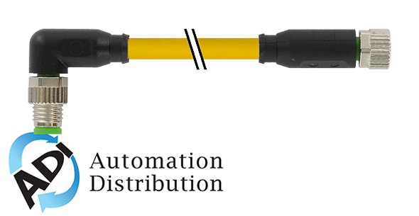 Murrelektronik 7000-88071-0110300 m8 male 90?? / m8 female 0??, pvc 4x0.25 ye ul/csa 3m