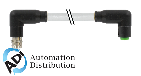 Murrelektronik 7000-88201-2100200 m8 male 90?? / m8 female 90?? snap-in, pvc 3x0.25 gy ul/csa 2m