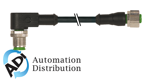 Murrelektronik 7000-40181-6530100 m12 male 90?? / m12 female 0??, pur 3x0.34 black ul/csa, robot, drag ch 1m