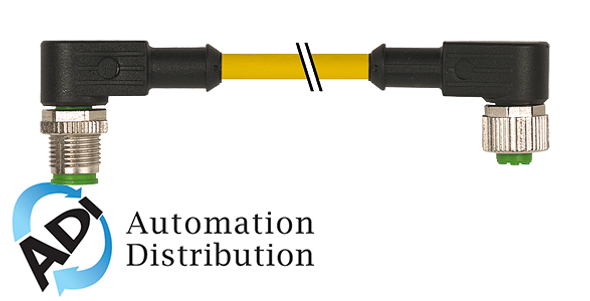 Murrelektronik 7000-40281-0350030 m12 male 90?? / m12 female 90??, pur 5x0.34 ye ul/csa+drag chain 0.3m