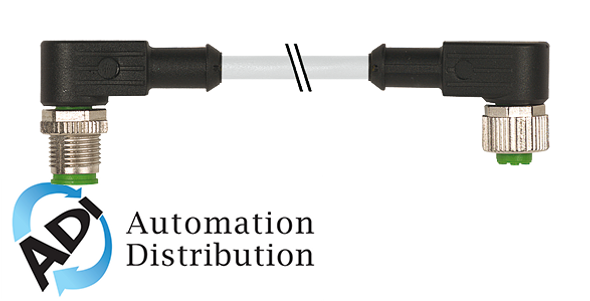 Murrelektronik 7000-40281-2350030 m12 male 90?? / m12 female 90??, pur 5x0.34 gy ul/csa+drag chain 0.3m