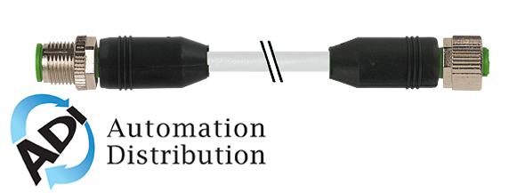 Murrelektronik 7060-40021-8620050 m12 male 0?? / m12 female 0?? masi, pur 4x0.75 gray, ul/csa 0.5m