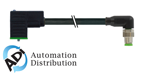 Murrelektronik 7000-88481-6330060 m8 male 90?? / msud valve plug 9.4 mm(small), pur 3x0.34 black ul/csa, drag ch 0.6m