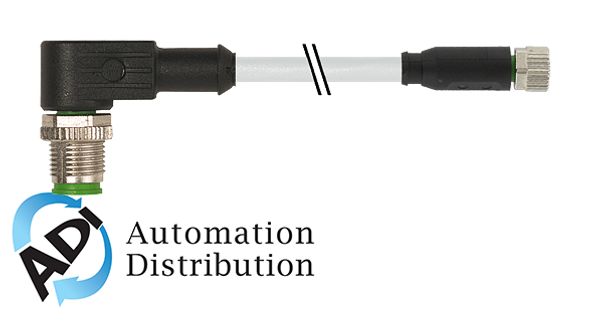 Murrelektronik 7000-40661-2500200 m12 male 90?? / m8 female 0??, pur 3x0.25 gy ul/csa+robot+drag chain 2m