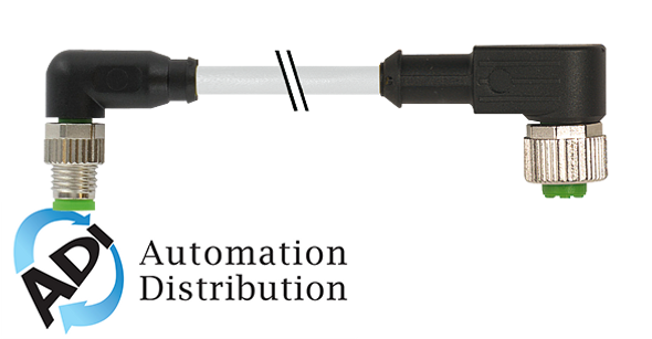 Murrelektronik 7000-88321-2200060 m8 male 90?? / m12 female 90??, pur 3x0.25 gray, 0.6m