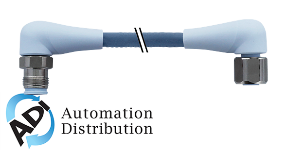 Murrelektronik 7024-40281-3390030 m12 male 90?? / m12 female 90?? f+b pro, tpe-s 5x0.34 bu ul robot+drag chain 0.3m