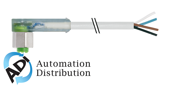 Murrelektronik 7014-12421-2140200 m12 female 90?? led f&b, pvc 4x0.34 gray, 2m