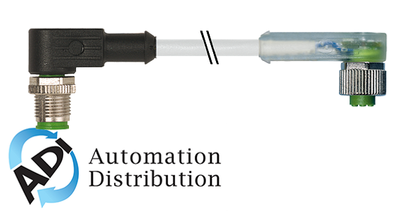 Murrelektronik 7000-40461-2330030 m12 male 90?? / m12 female 90?? led, pur 3x0.34 gray, ul/csa, drag ch 0.3m