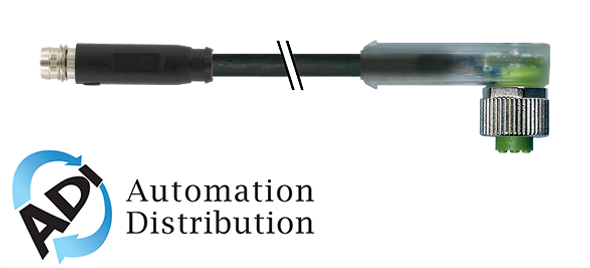 Murrelektronik 7000-88401-6100060 m8male 0?? snap-in / m12fem. 90?? screw-in led, pvc 3x0.25 bk ul/csa 0.6m