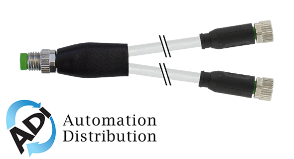 Murrelektronik 7000-87011-2100030 m8 male y-distributor / m8 female 0??, pvc 3x0.25 gy ul/csa 0,3m