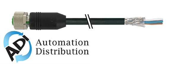 Murrelektronik 7000-13221-6030500 m12 female straight shielded with cable, pvc-ob 5x0,34 shielded  black ul,csa 5m