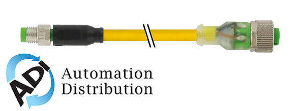 Murrelektronik 7000-88245-0500100 m8 male 0?? / m12 female 0?? led, pur 3x0.25 ye ul/csa+robot+drag chain 1m