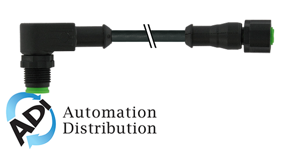 Murrelektronik 7003-40208-8280060 m12 sc male 90?? / m12 female 0??, fep-jb 5x0,38 bk 0.6m