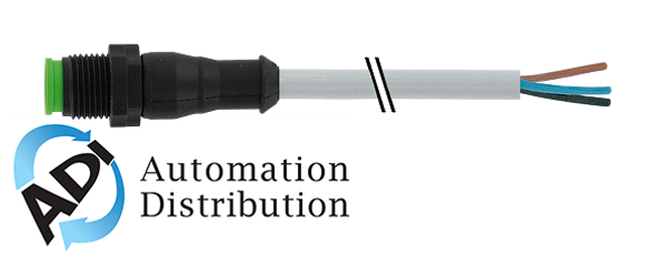 Murrelektronik 7005-12001-2331000 m12 male 0?? with cable lite, pur 3x0.34 gy ul/csa+drag chain 10m