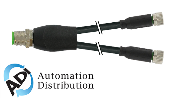 Murrelektronik 7000-40821-6500100 m12 y-distributor / m8 female 0??, pur 3x0.25 bk ul/csa+robot+drag chain 1m