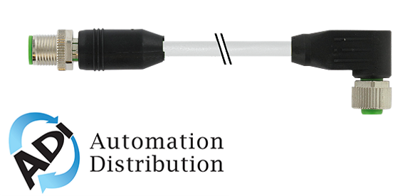 Murrelektronik 7000-40121-8620350 m12 male 0?? / m12 female 90??, pur 4x0.75 gray, ul/csa 3.5m