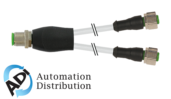 Murrelektronik 7000-40721-2230200 m12 y-distributor / m12 female 0??, pur 3x0.34 gy ul/csa 2m