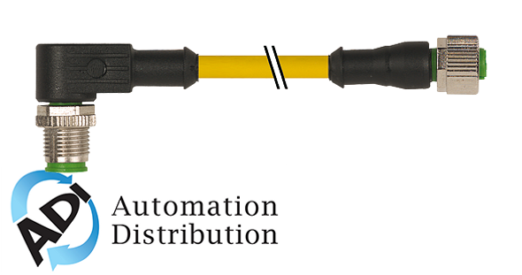 Murrelektronik 7000-40221-0350500 m12 male 90?? / m12 female 0??, pur 5x0.34 ye ul/csa+drag chain 5m