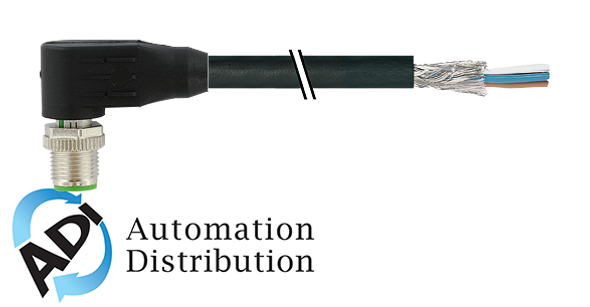 Murrelektronik 7000-17101-7170050 m12 male 90?? shielded with cable, pur 8x0.25 shielded bk ul/csa+drag chain 0,5m