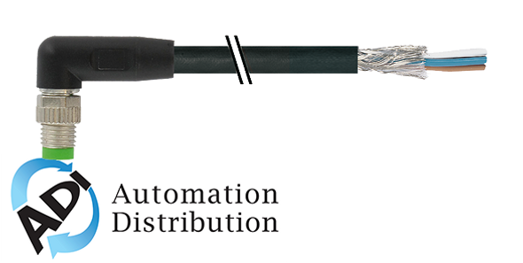 Murrelektronik 7000-08731-6410500 m8 male 90?? , shielded, pur 4x0.34 shielded black ul/csa, drag ch 5m