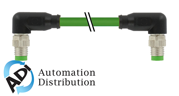 Murrelektronik 7000-89772-7910150 m8 male 90?? / m8 male 90??, shielded, ec, pur 1x4xawg26 shielded gn ul/csa+drag chain 1,5m