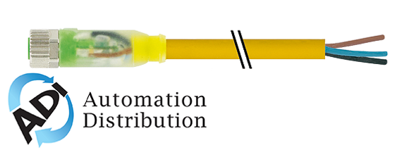 Murrelektronik 7000-08111-0501000 m8 female 0?? led with cable, pur 3x0,25 ye ul,csa+robot+drag chain 10m