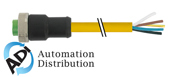 Murrelektronik 7700-A3021-U1B0500 mini (7/8) 3 pole, female 0?? w/ cable, tpe 3x16awg ye ul/csa, tc-er 5m