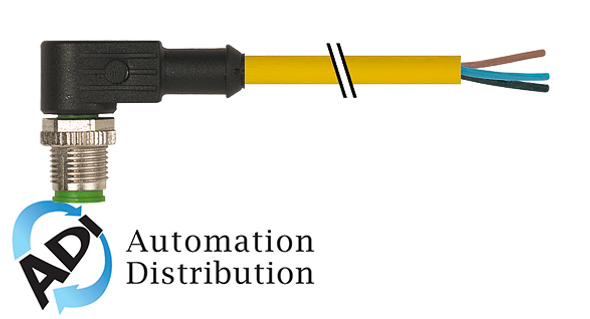 Murrelektronik 7000-12081-0530750 m12 male 90?? with cable, pur 3x0.34 ye ul/csa+robot+drag chain 7.5m